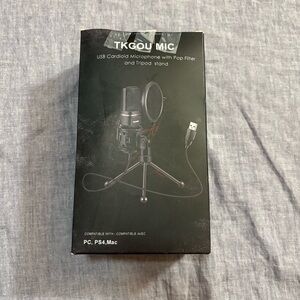 NEW TKGOU MIC USB Microphone With Pop Filter and Tripod Stand Black